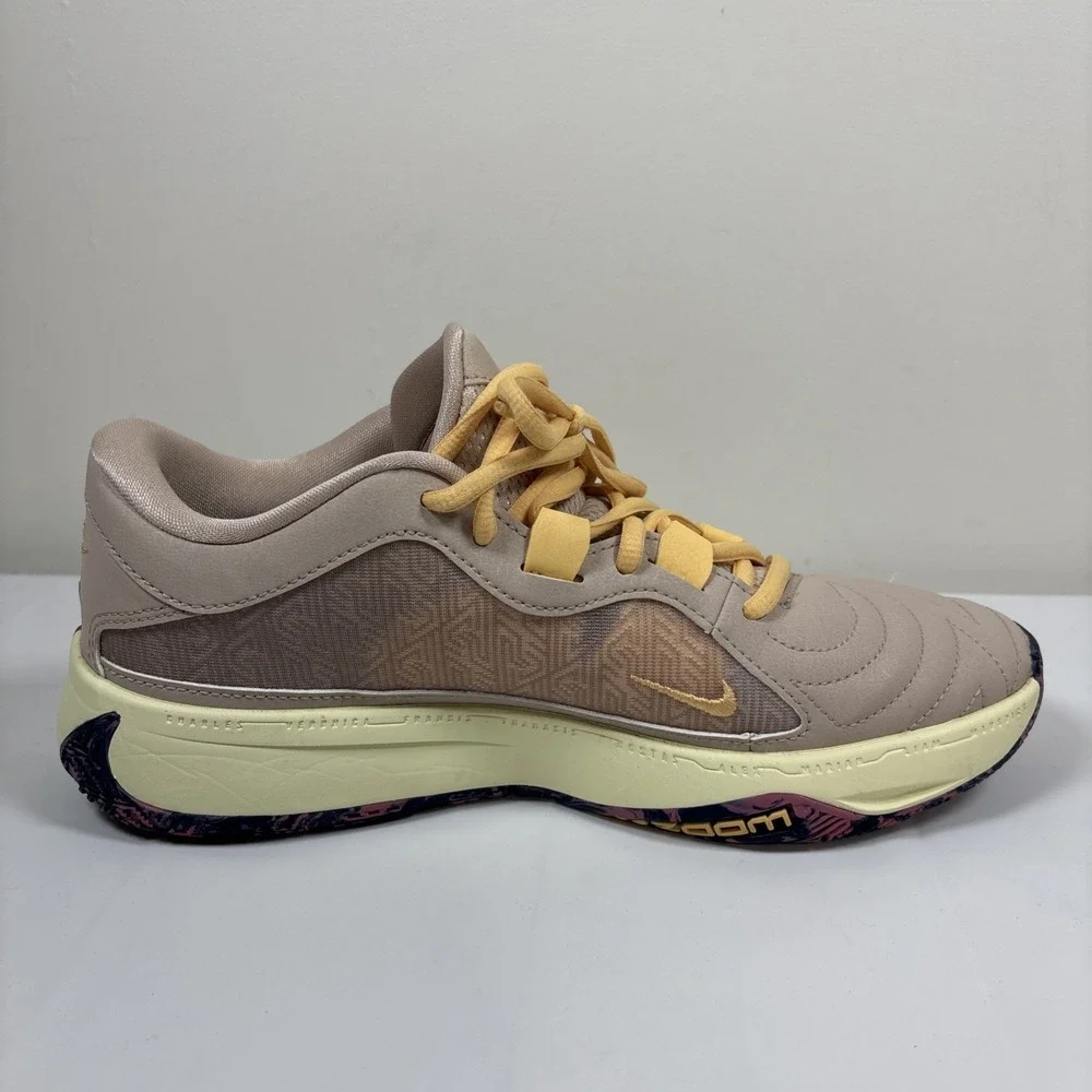 Nike Mens Sz 7 Glannis Antetokounmpo Zoom Freak 5 Fossil Stone Basketball Casual